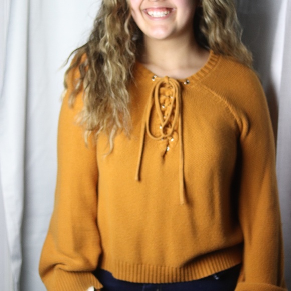 Orange Laced Sweater - Picture 1 of 3